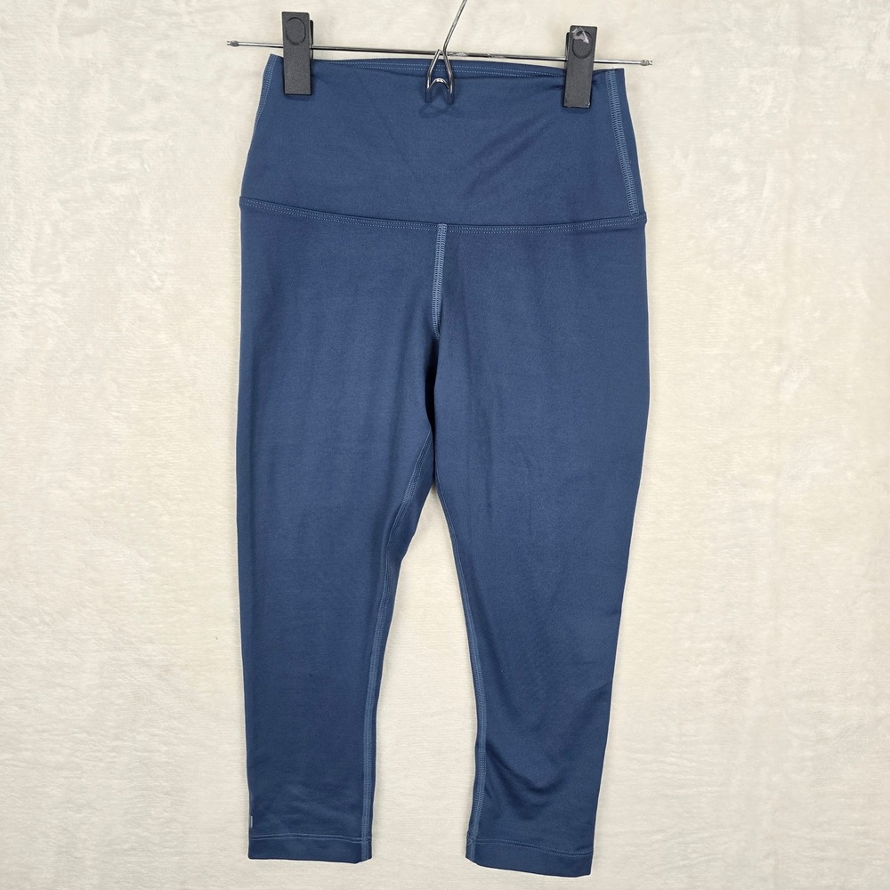 NOBULL Womens High Rise Capri Leggings Slate Blue Size XS Activewear Tights